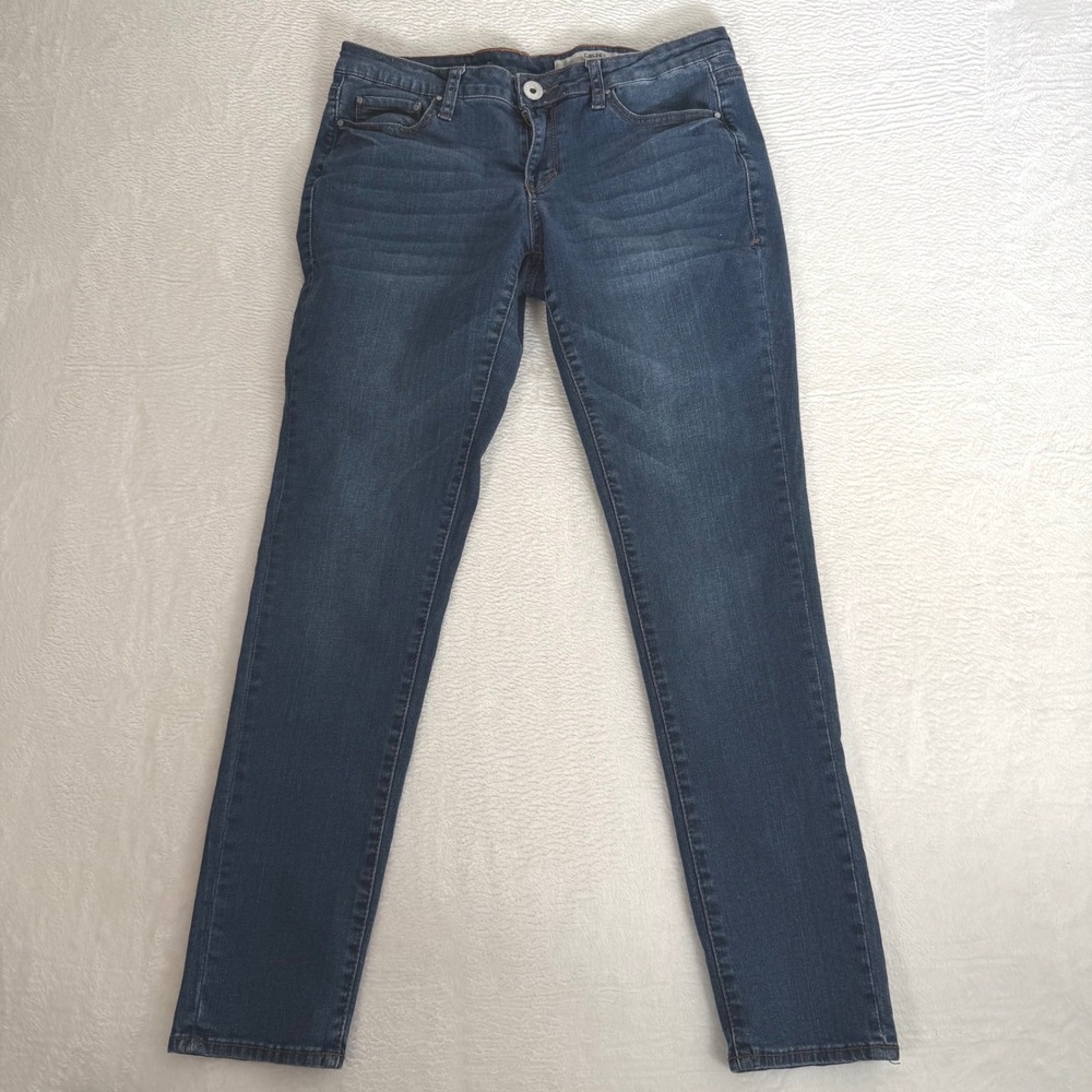 DKNY Jeans Womens Sz 8 Skinny Denim Pants Medium Dark Wash Stretch Blue Mid Rise